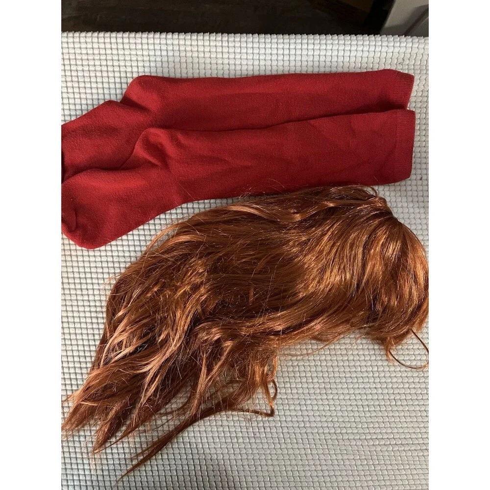 Chucky Kids Girls Costume - Dress, Socks, Wig And Choker Necklace XL 14/16 - Picture 6 of 6